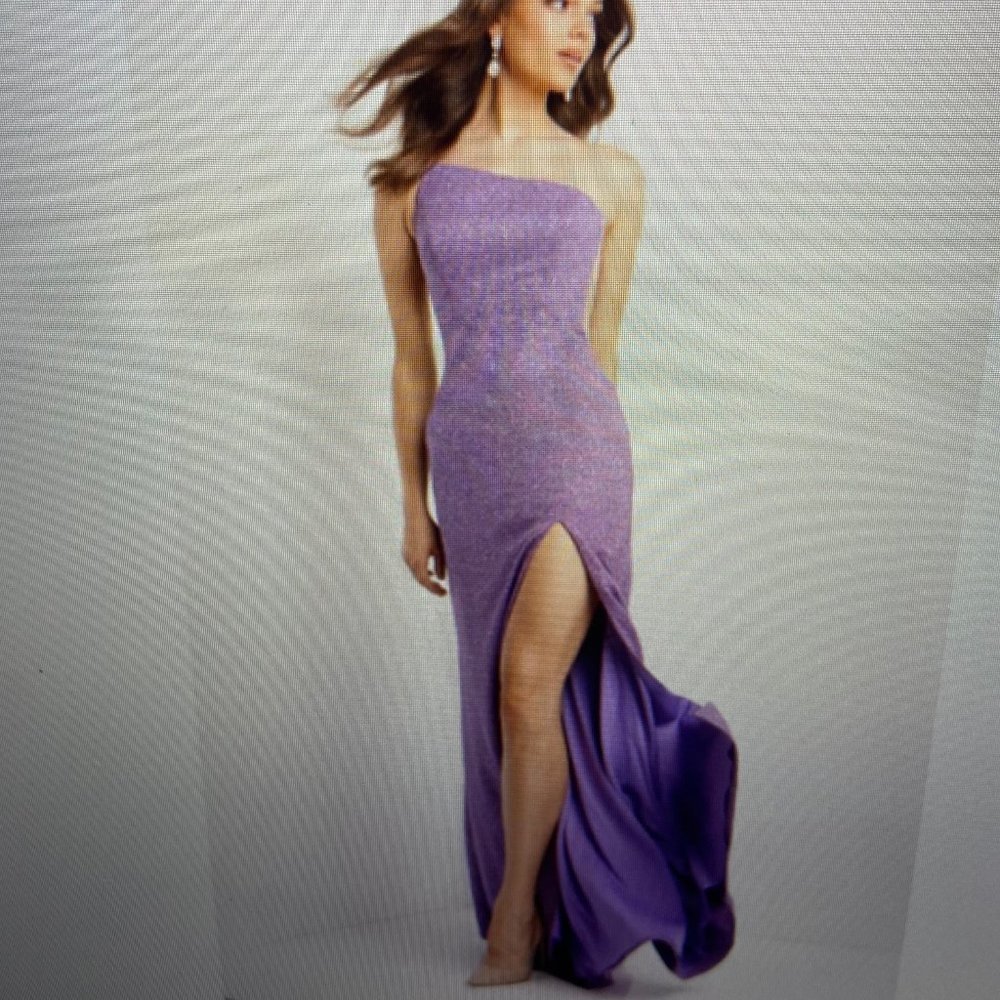 Jovani Prom, Glittering One Shoulder Trumpet Gown, Mauve, Size 4